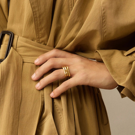 Harris Reed Self-Love Stacking Rings | 18ct Gold Plated/Cubic Zirconia Rings Missoma 