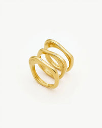 Harris Reed Self-Love Stacking Rings | 18ct Gold Plated/Cubic Zirconia Rings Missoma 