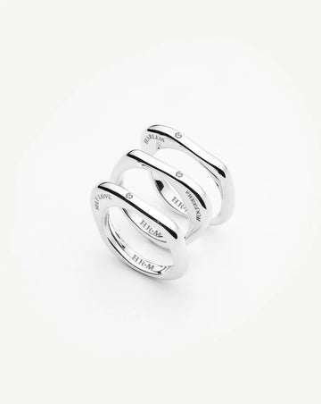 Harris Reed Self-Love Stacking Rings | Silver Plated/Cubic Zirconia Rings Missoma 