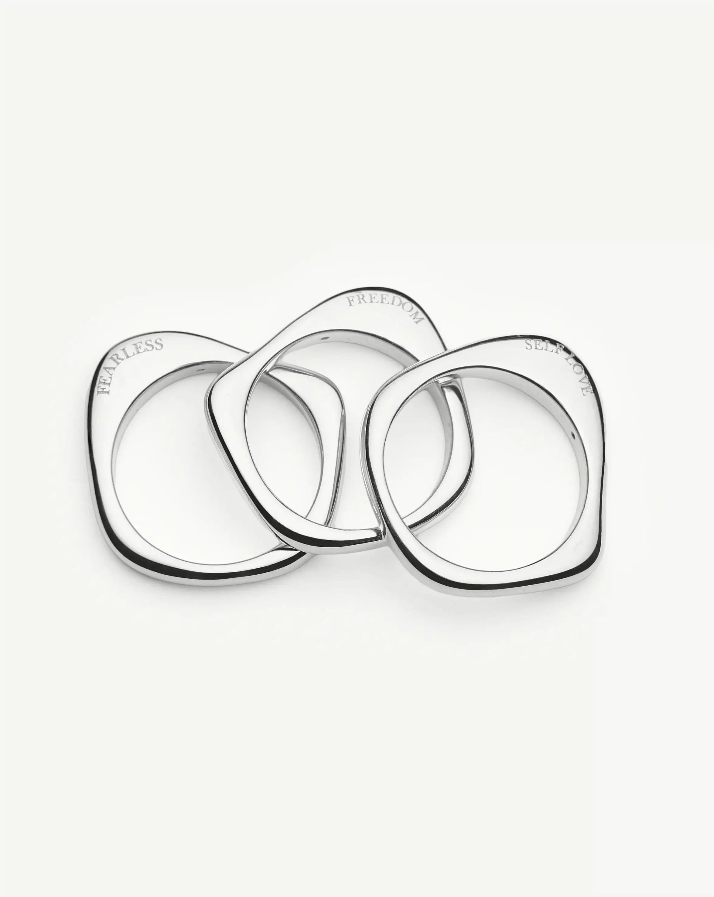 Harris Reed Self-Love Stacking Rings | Silver Plated/Cubic Zirconia Rings Missoma 