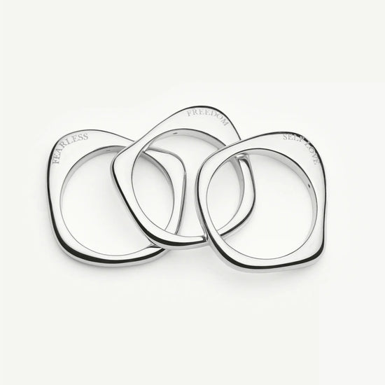 Harris Reed Self-Love Stacking Rings | Silver Plated/Cubic Zirconia Rings Missoma 