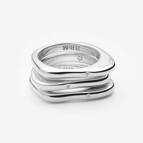 Harris Reed Self-Love Stacking Rings | Silver Plated/Cubic Zirconia Rings Missoma 