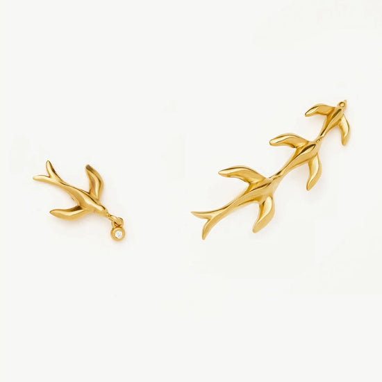 Harris Reed Taking Flight Ear Climbers | 18ct Gold Plated/Cubic Zirconia Earrings Missoma 
