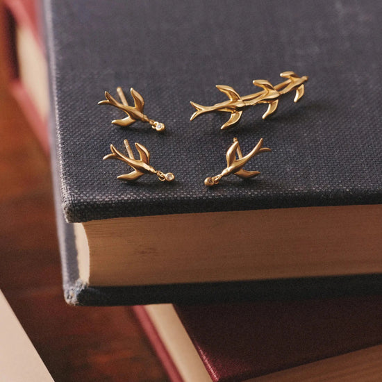 Harris Reed Taking Flight Ear Climbers | 18ct Gold Plated/Cubic Zirconia Earrings Missoma 