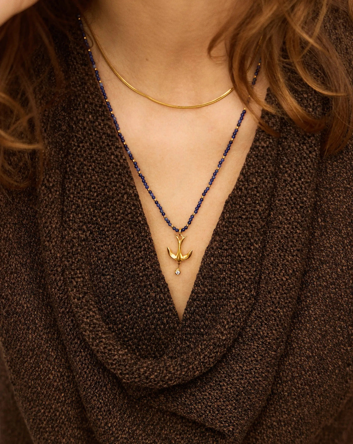 Harris Reed Taking Flight Keepsake Necklace | 18ct Gold Plated/Blue Sodalite Necklaces Missoma 