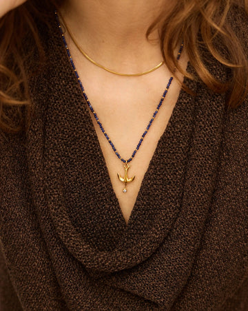 Harris Reed Taking Flight Keepsake Necklace | 18ct Gold Plated/Blue Sodalite Necklaces Missoma 