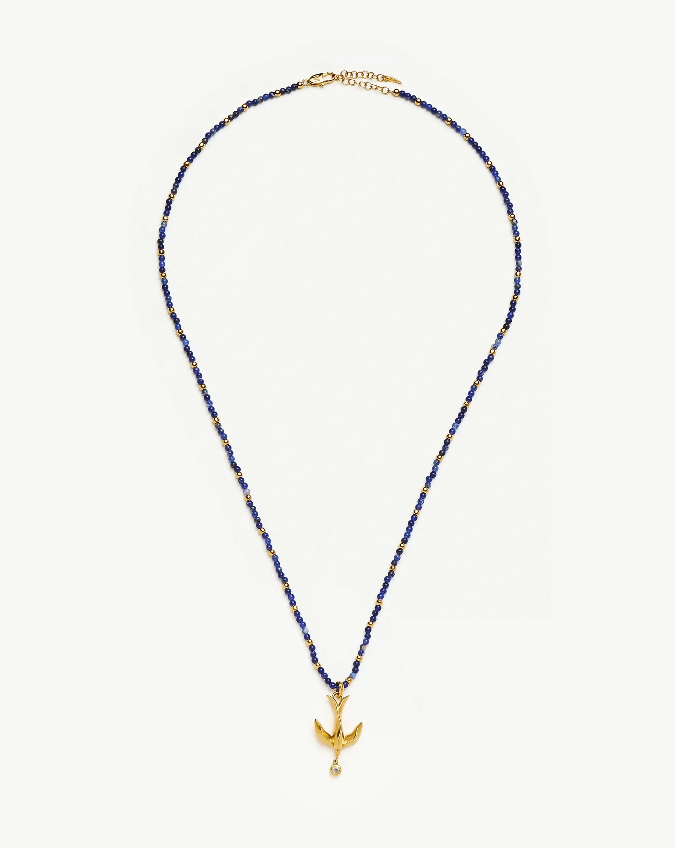 Harris Reed Taking Flight Keepsake Necklace | 18ct Gold Plated/Blue Sodalite Necklaces Missoma 