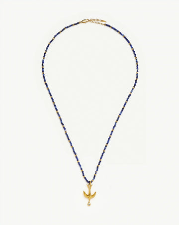 Harris Reed Taking Flight Keepsake Necklace | 18ct Gold Plated/Blue Sodalite Necklaces Missoma 
