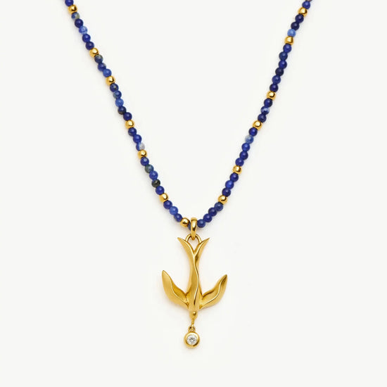 Harris Reed Taking Flight Keepsake Necklace | 18ct Gold Plated/Blue Sodalite Necklaces Missoma 