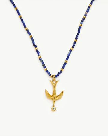 Harris Reed Taking Flight Keepsake Necklace | 18ct Gold Plated/Blue Sodalite Necklaces Missoma 