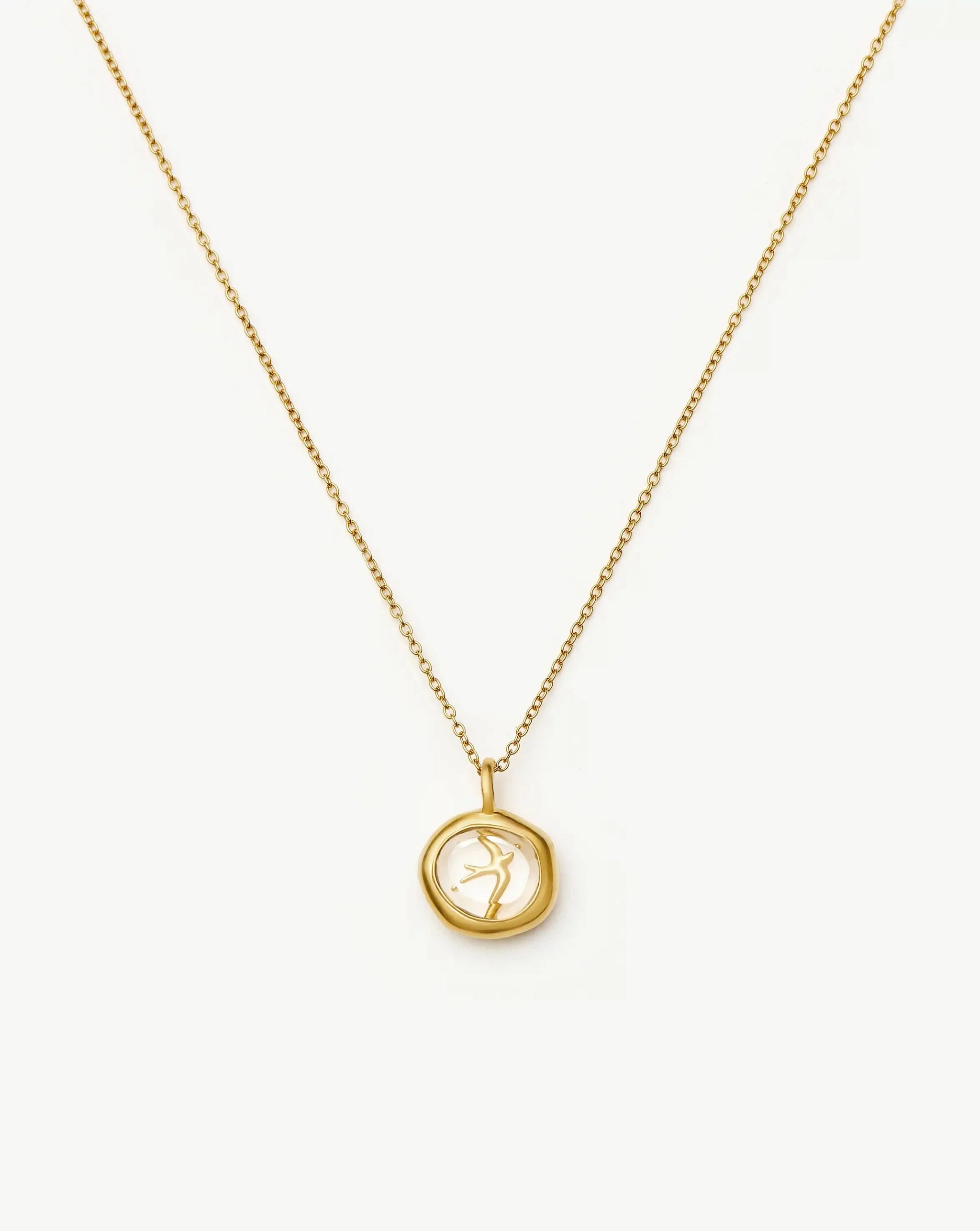 Harris Reed Taking Flight Mini Pendant Necklace | 18ct Gold Plated/Crystal Quartz, Cubic Zirconia Necklaces Missoma 