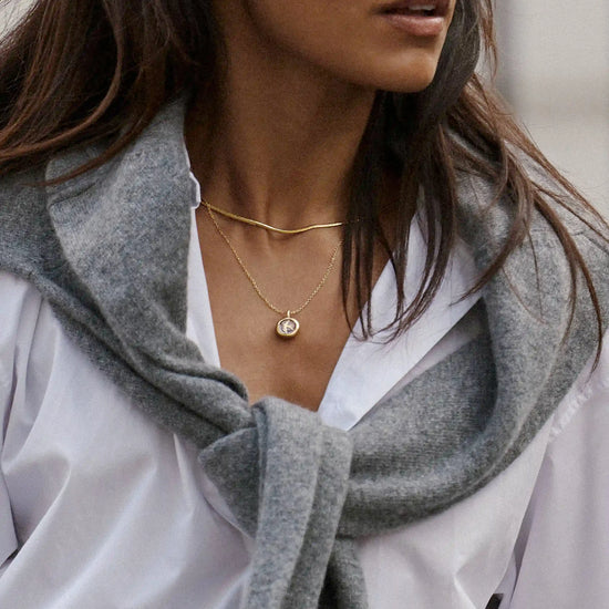 Harris Reed Taking Flight Mini Pendant Necklace | 18ct Gold Plated/Crystal Quartz, Cubic Zirconia Necklaces Missoma 