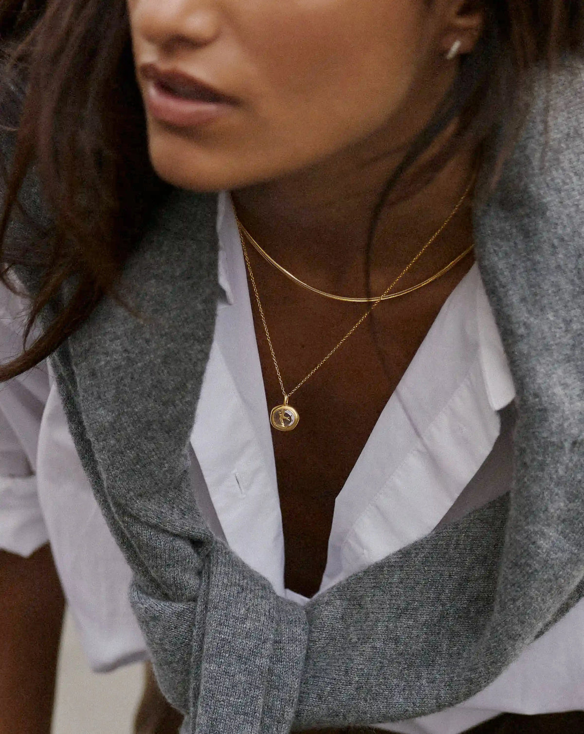 Harris Reed Taking Flight Mini Pendant Necklace | 18ct Gold Plated/Crystal Quartz, Cubic Zirconia Necklaces Missoma 