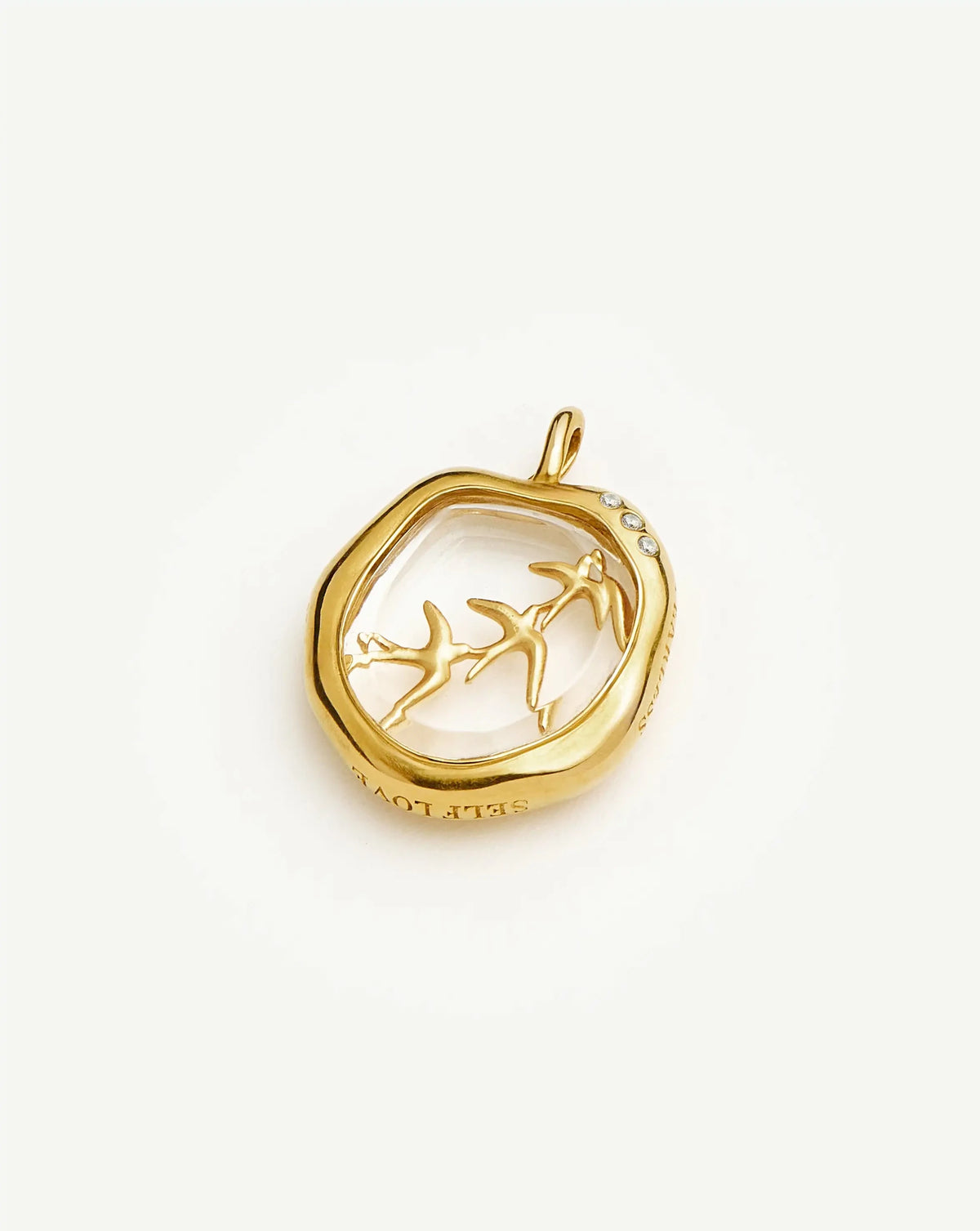 Harris Reed Taking Flight Pendant | 18ct Gold Plated/Crystal Quartz,Cubic Zirconia Charms & Pendants Missoma 