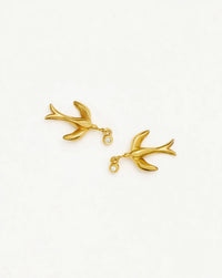 Harris Reed Taking Flight Stud Earrings | 18ct Gold Plated/Cubic Zirconia Earrings Missoma 