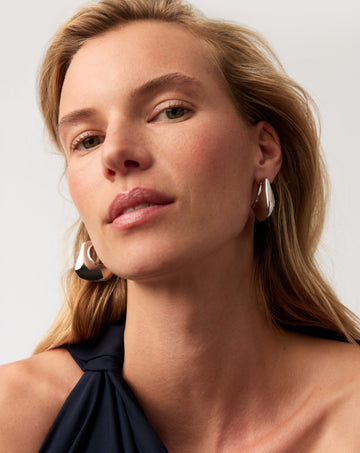 Hera Dome Large Hoop Earrings | Silver Plated Earrings Missoma 