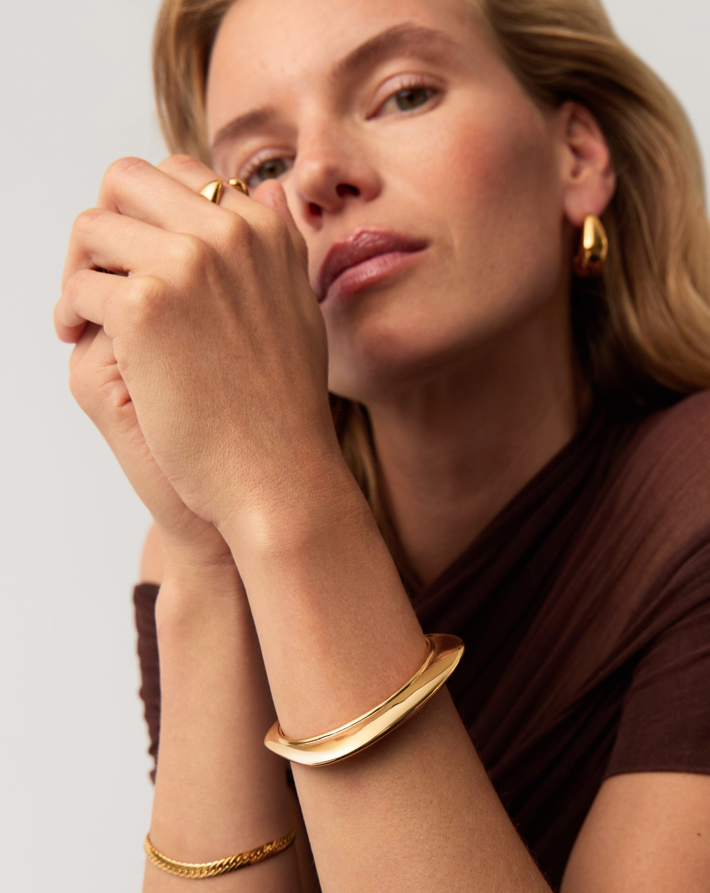 Hera Dome Statement Cuff Bracelet | 18ct Gold Plated Bracelets Missoma 