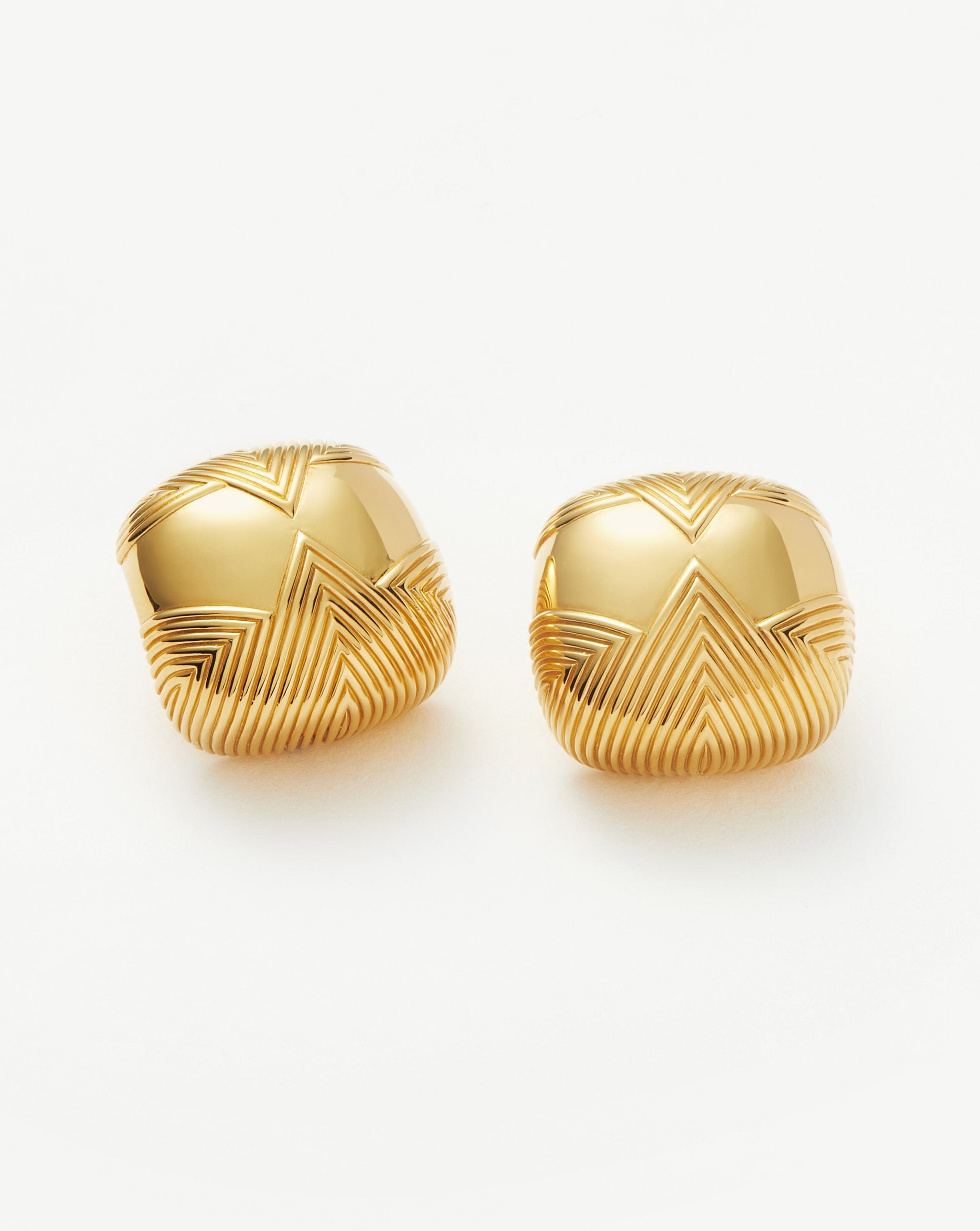 Hera Oversized Dome Ridge Stud Earrings Earrings Missoma 