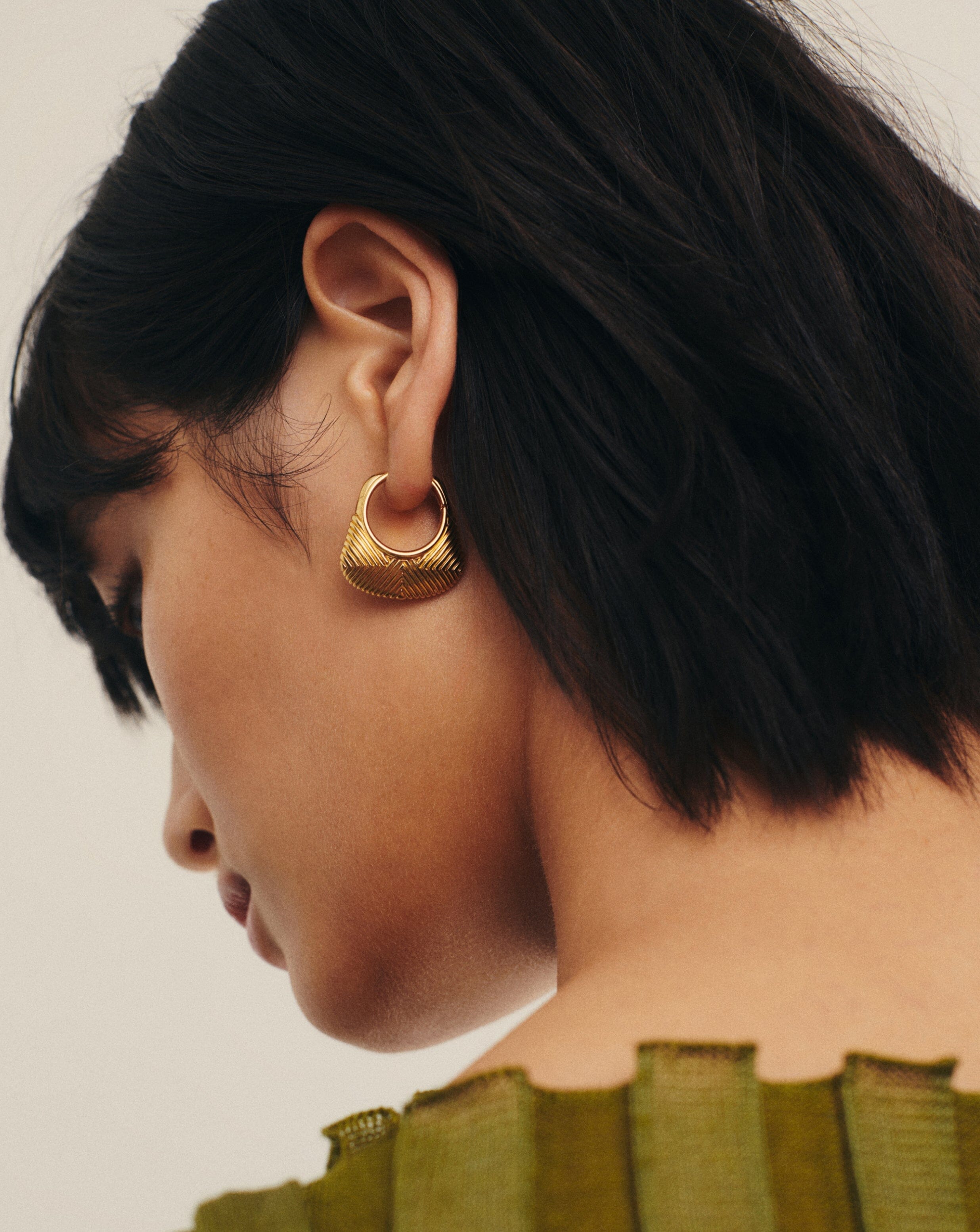 Hera Ridge Hoop Earrings 18ct Gold Plated Earrings Missoma