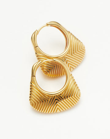 Hera Ridge Hoop Earrings Earrings Missoma 