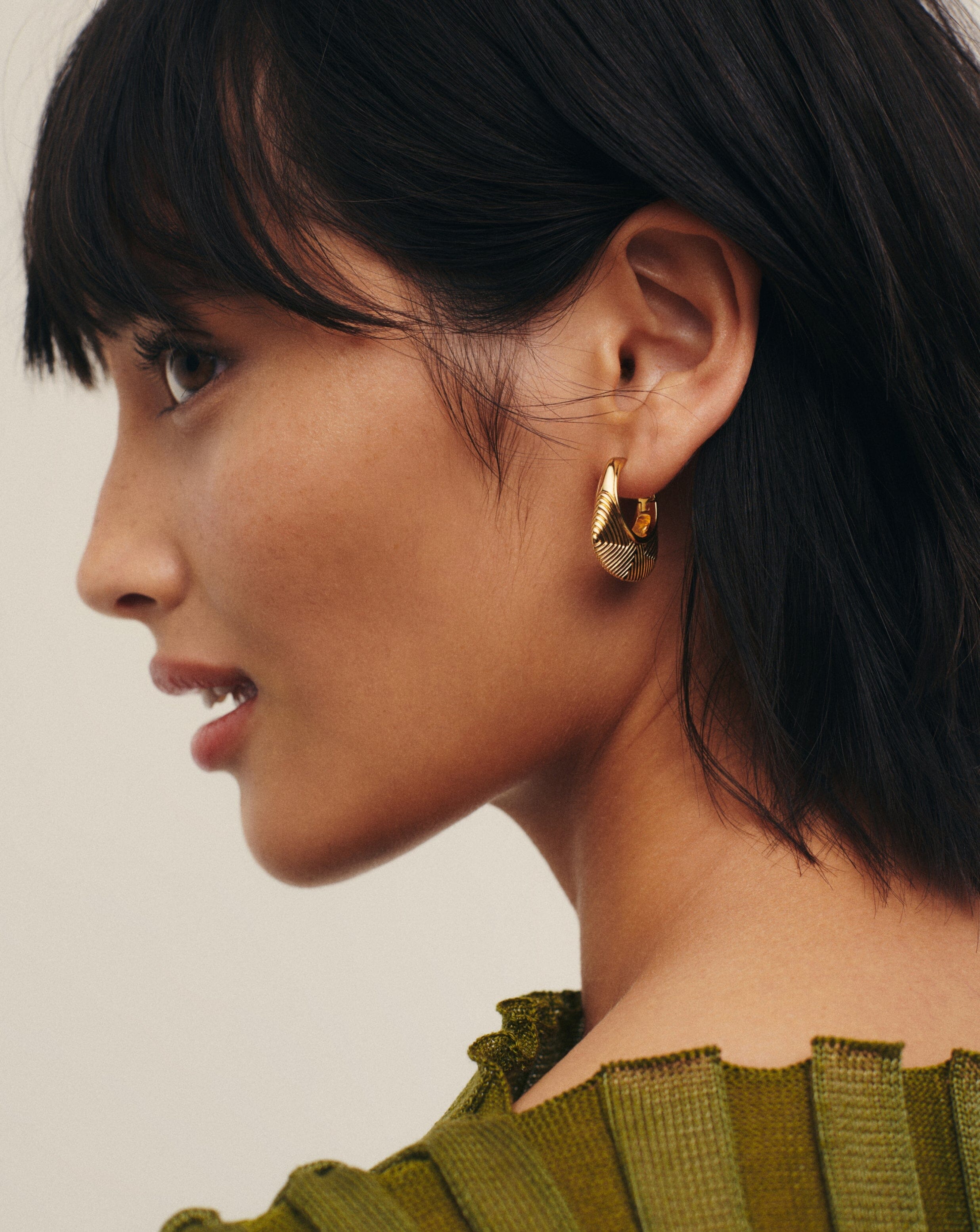Hera Ridge Hoop Earrings Earrings Missoma 