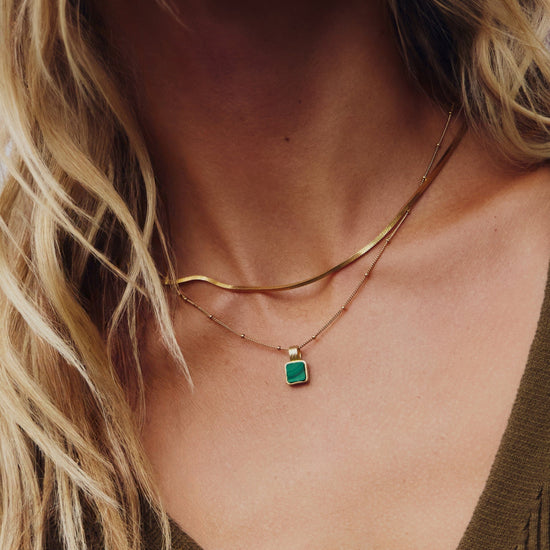 Iconic Lucy Williams Malachite Necklace Set | 18ct Gold Vermeil/Malachite Necklaces Missoma 