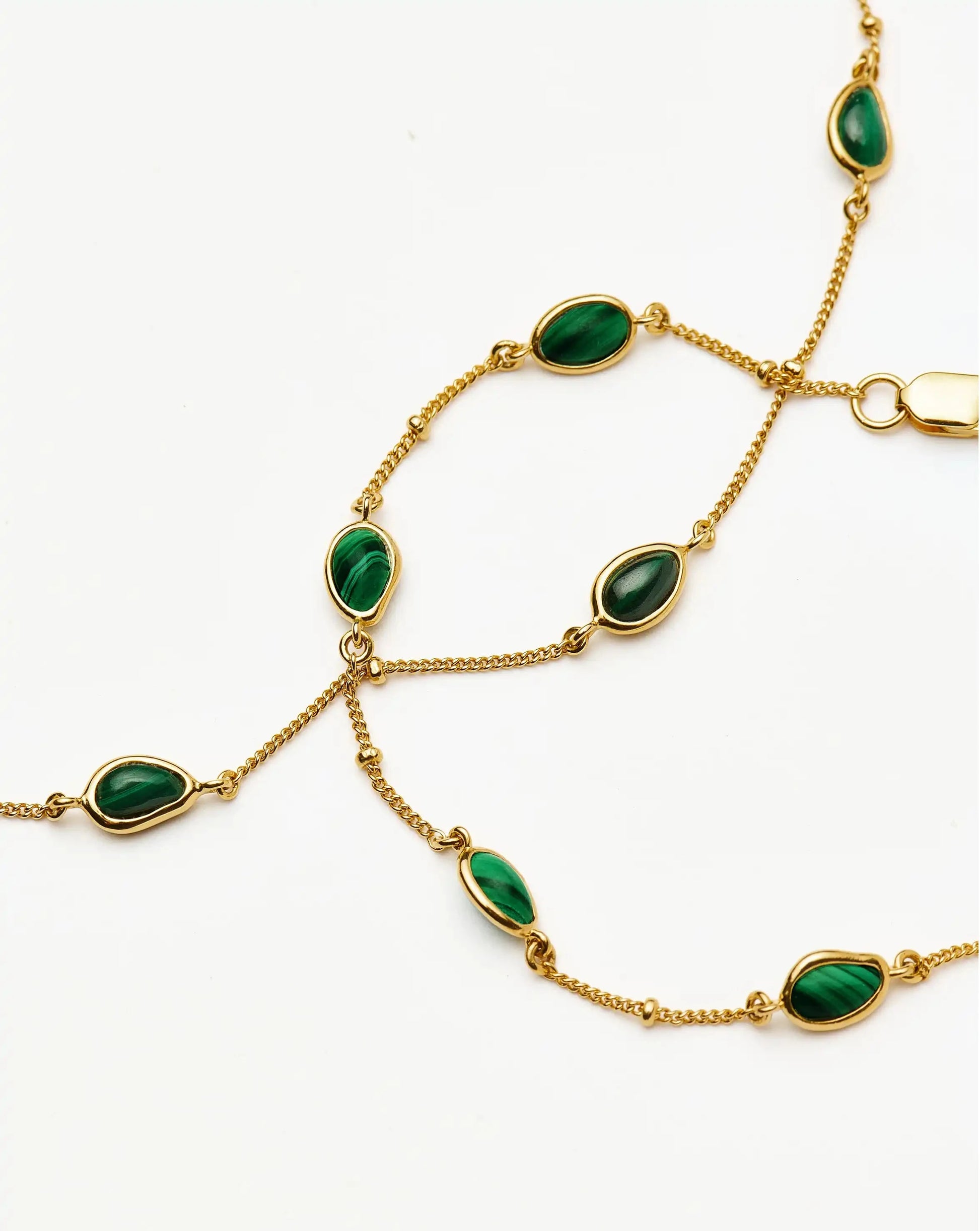 Iconic Magma Gemstone Choker & Bracelet Set | 18ct Gold Vermeil/Malachite Bracelets Missoma 