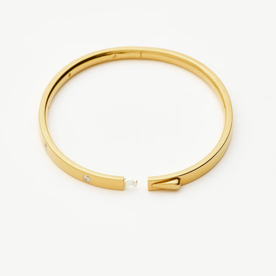 Interstellar Hinged Bangle | 18ct Gold Vermeil/Cubic Zirconia Bracelets Missoma 
