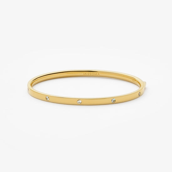 Interstellar Hinged Bangle | 18ct Gold Vermeil/Cubic Zirconia Bracelets Missoma 