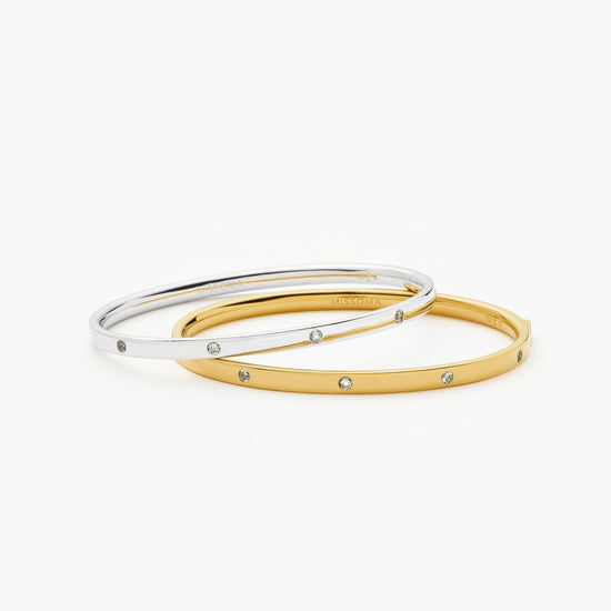Interstellar Hinged Bangle | 18ct Gold Vermeil/Cubic Zirconia Bracelets Missoma 