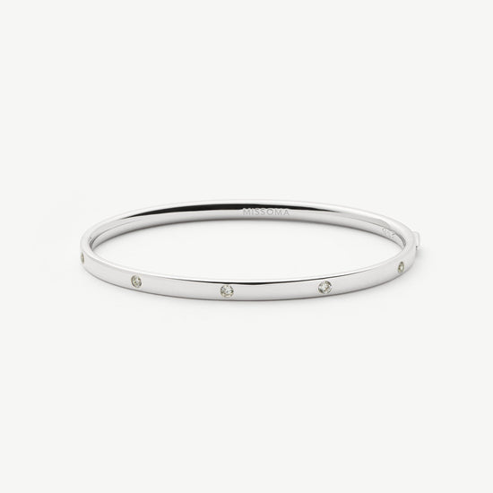 Interstellar Hinged Bangle | Sterling Silver/Cubic Zirconia Bracelets Missoma 