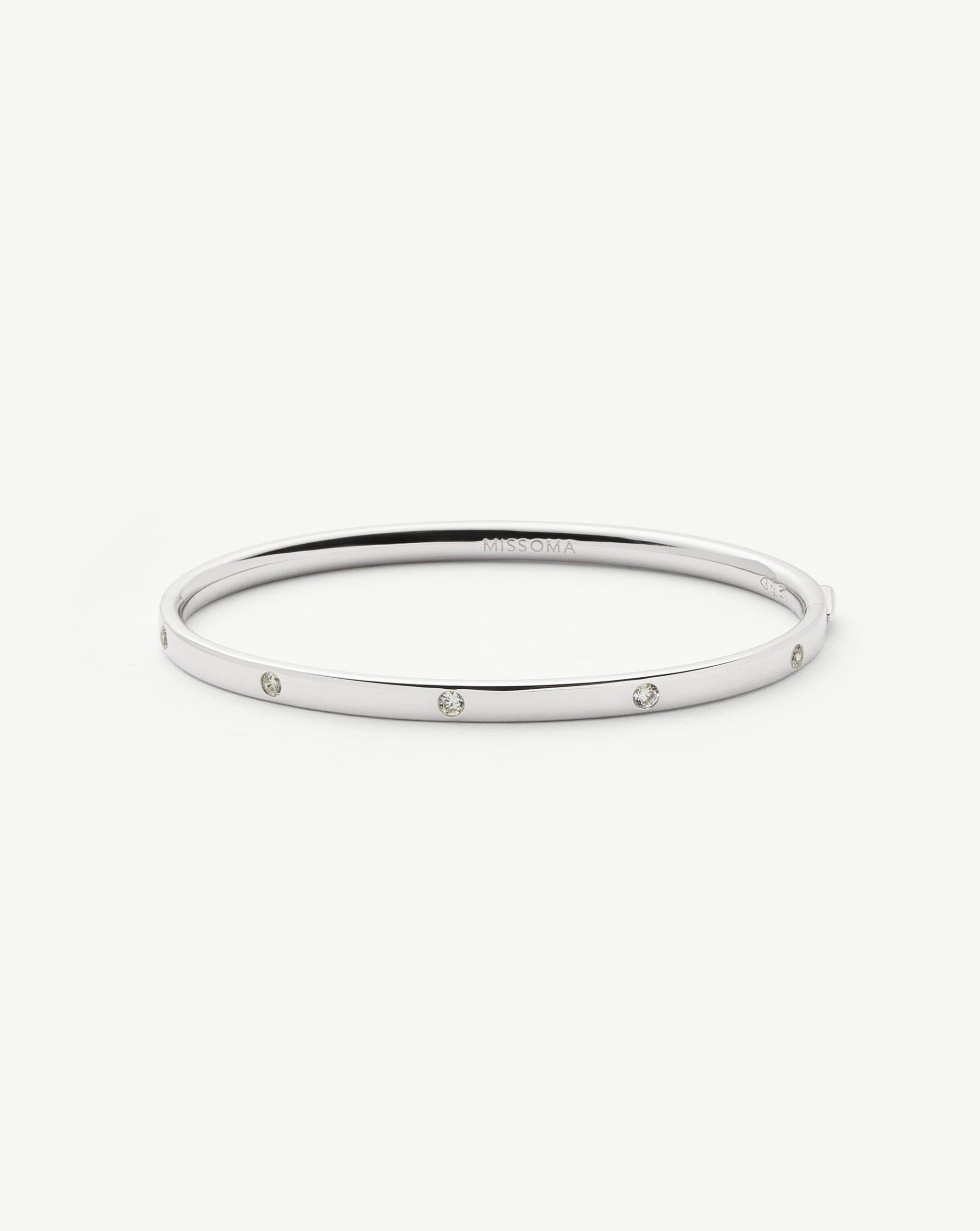 Interstellar Hinged Bangle | Sterling Silver/Cubic Zirconia Bracelets Missoma 