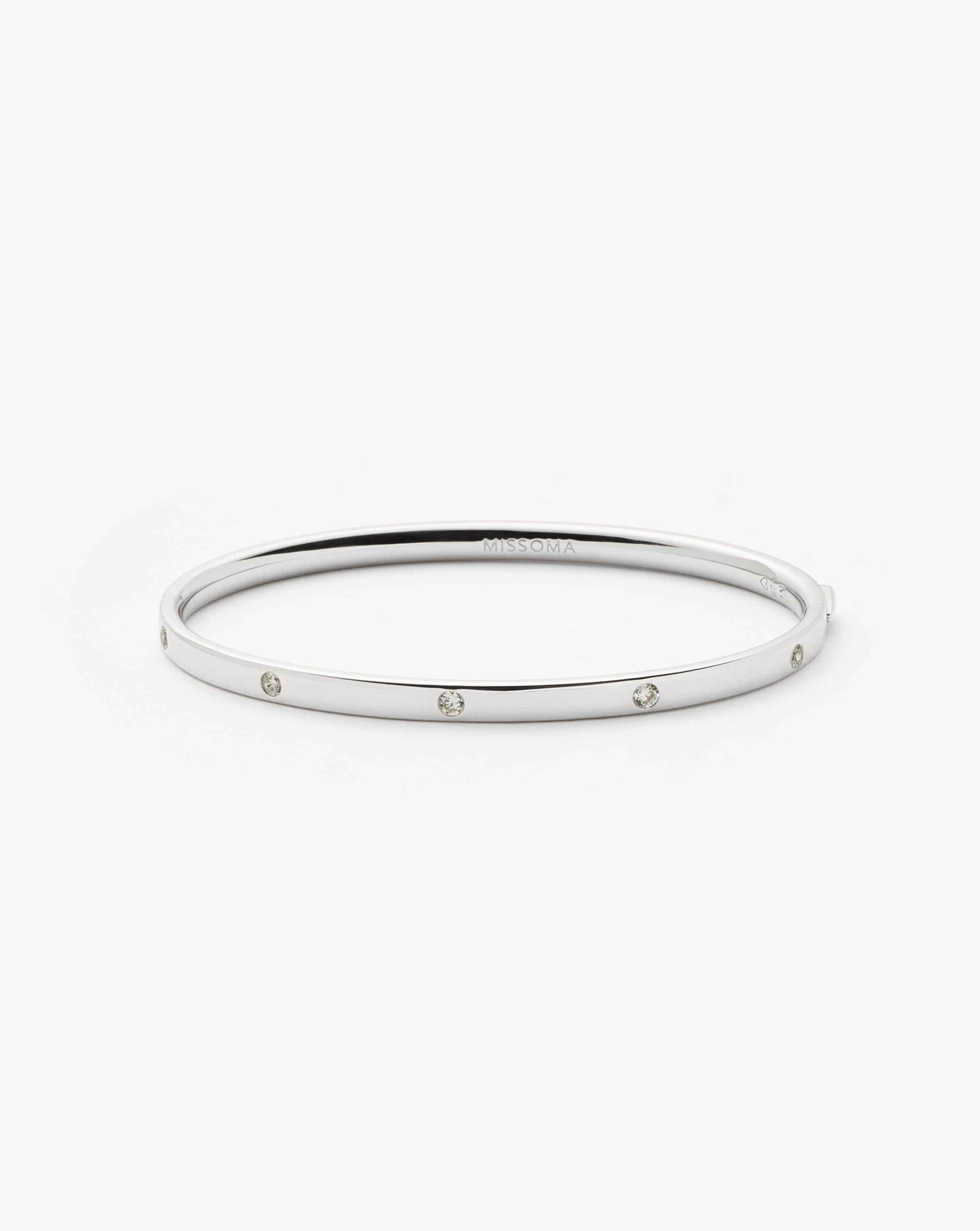 Interstellar Hinged Bangle | Sterling Silver/Cubic Zirconia Bracelets Missoma 