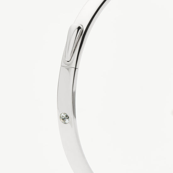 Interstellar Hinged Bangle | Sterling Silver/Cubic Zirconia Bracelets Missoma 