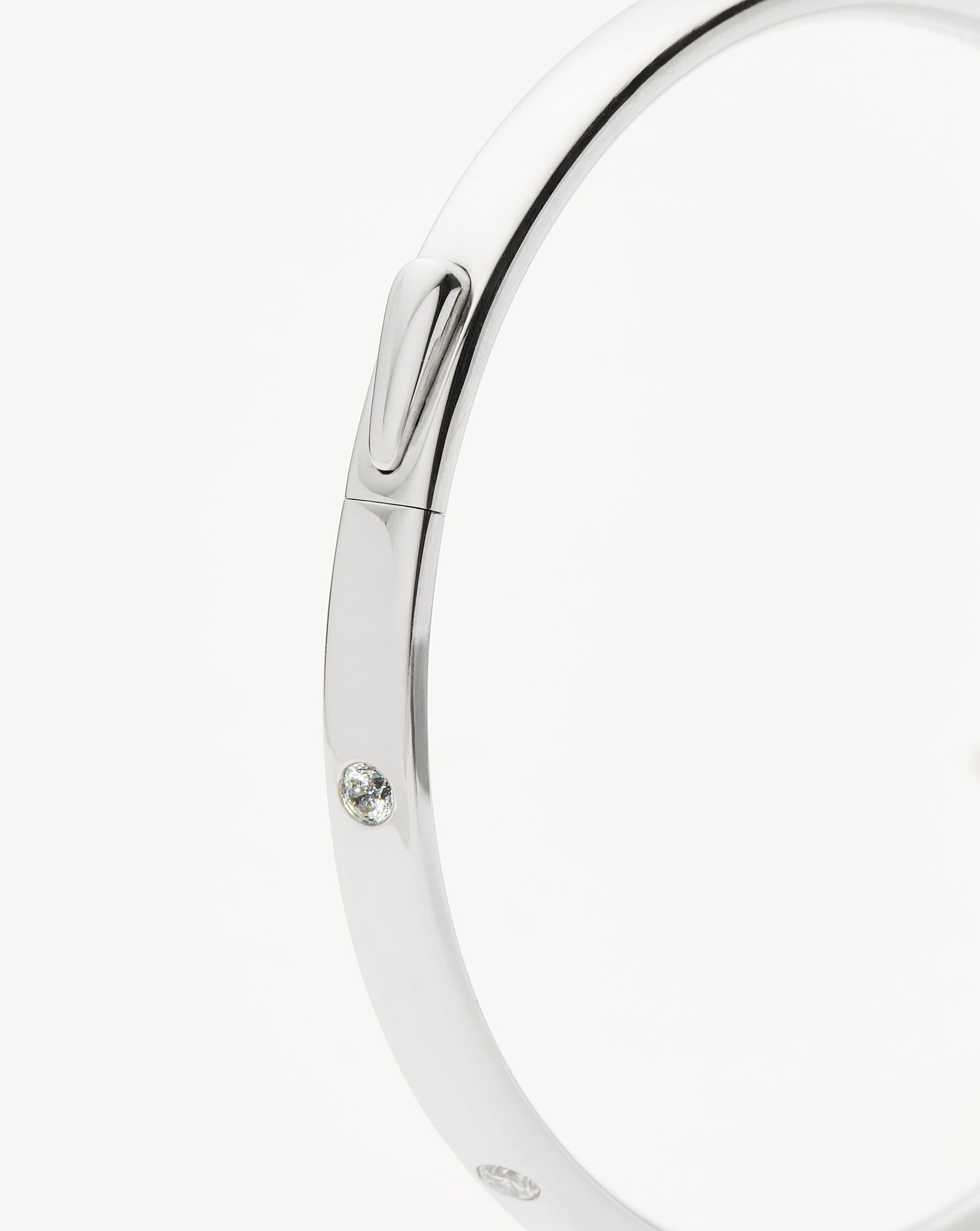 Interstellar Hinged Bangle | Sterling Silver/Cubic Zirconia Bracelets Missoma 