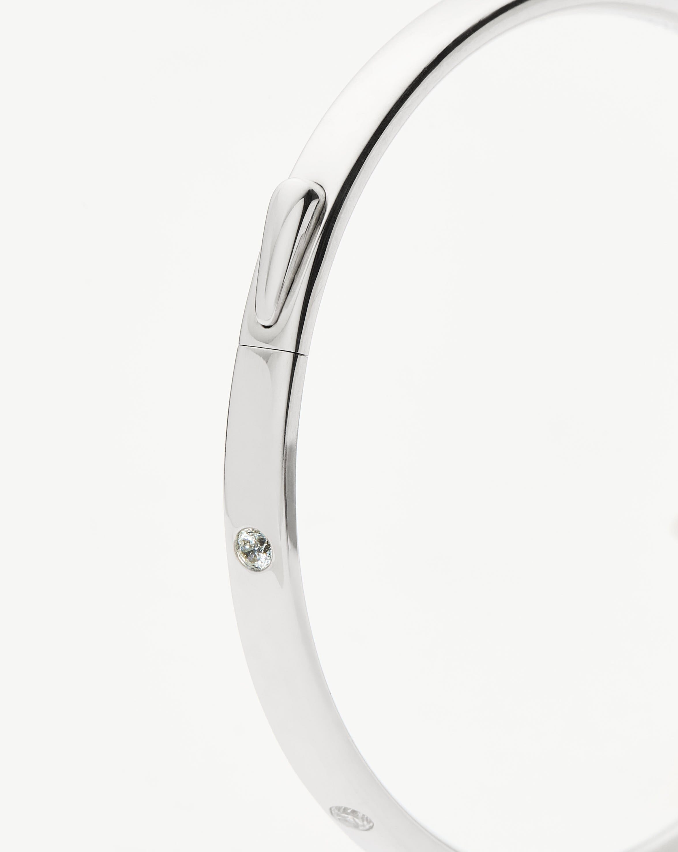 Interstellar Hinged Bangle | Sterling Silver/Cubic Zirconia Bracelets Missoma 