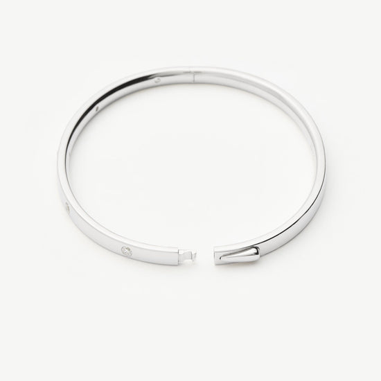 Interstellar Hinged Bangle | Sterling Silver/Cubic Zirconia Bracelets Missoma 