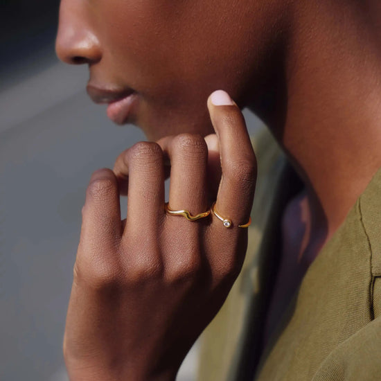 Interstellar Ring | 18ct Gold Vermeil/Cubic Zirconia Rings Missoma 