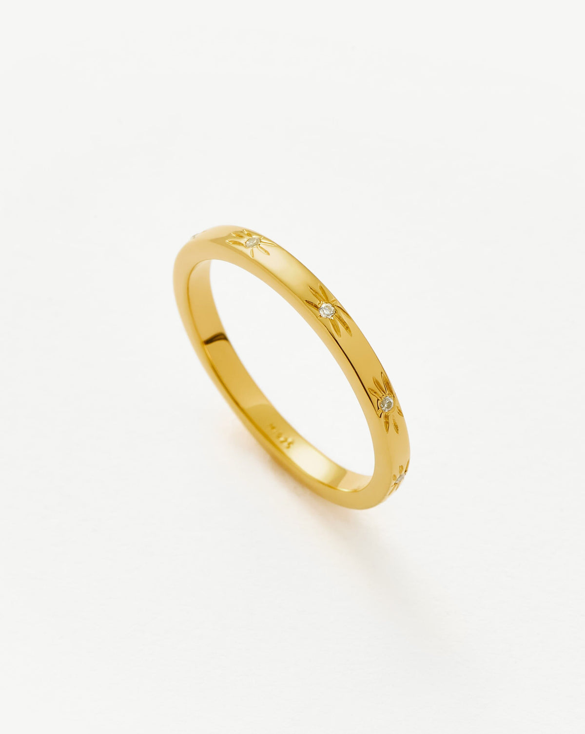 Interstellar Star Studded Stacking Ring 18ct Vermeil