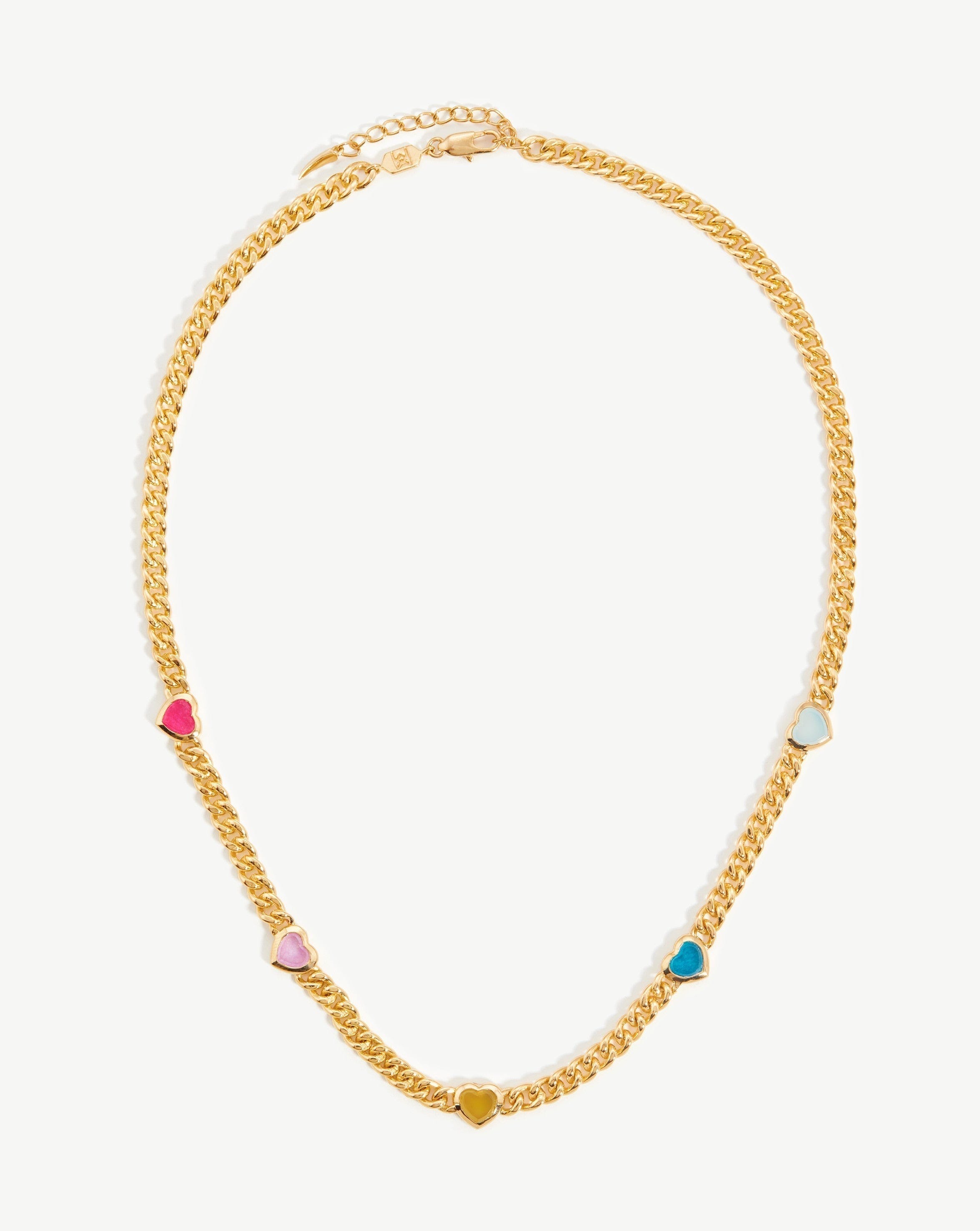 Jelly Heart Gemstone Charm Necklace | 18ct Gold Plated/Multi Quartz Necklaces Missoma 