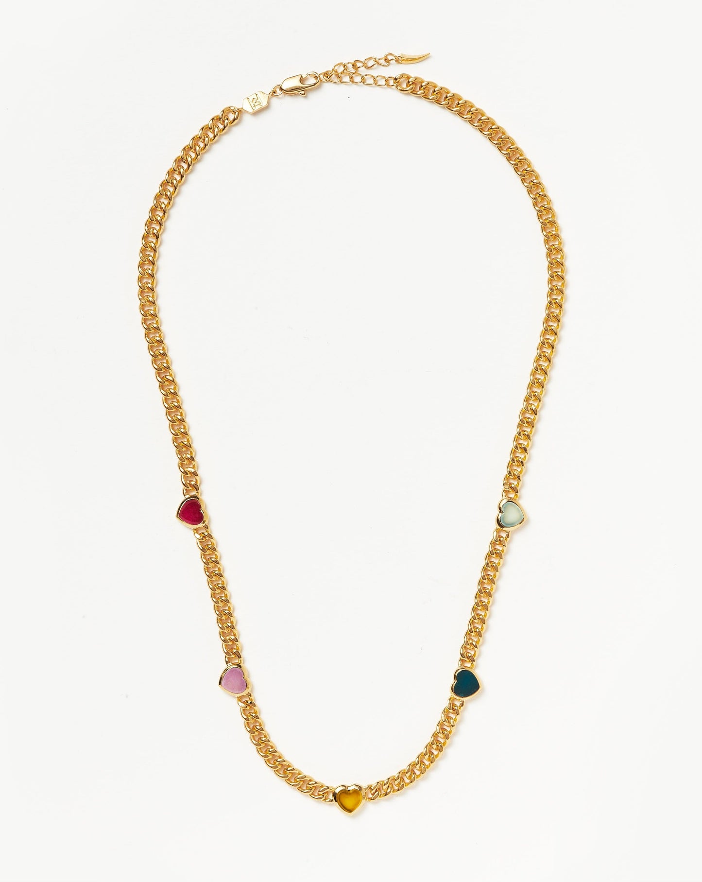 Jelly Heart Gemstone Charm Necklace | 18ct Gold Plated/Multi Quartz Necklaces Missoma 