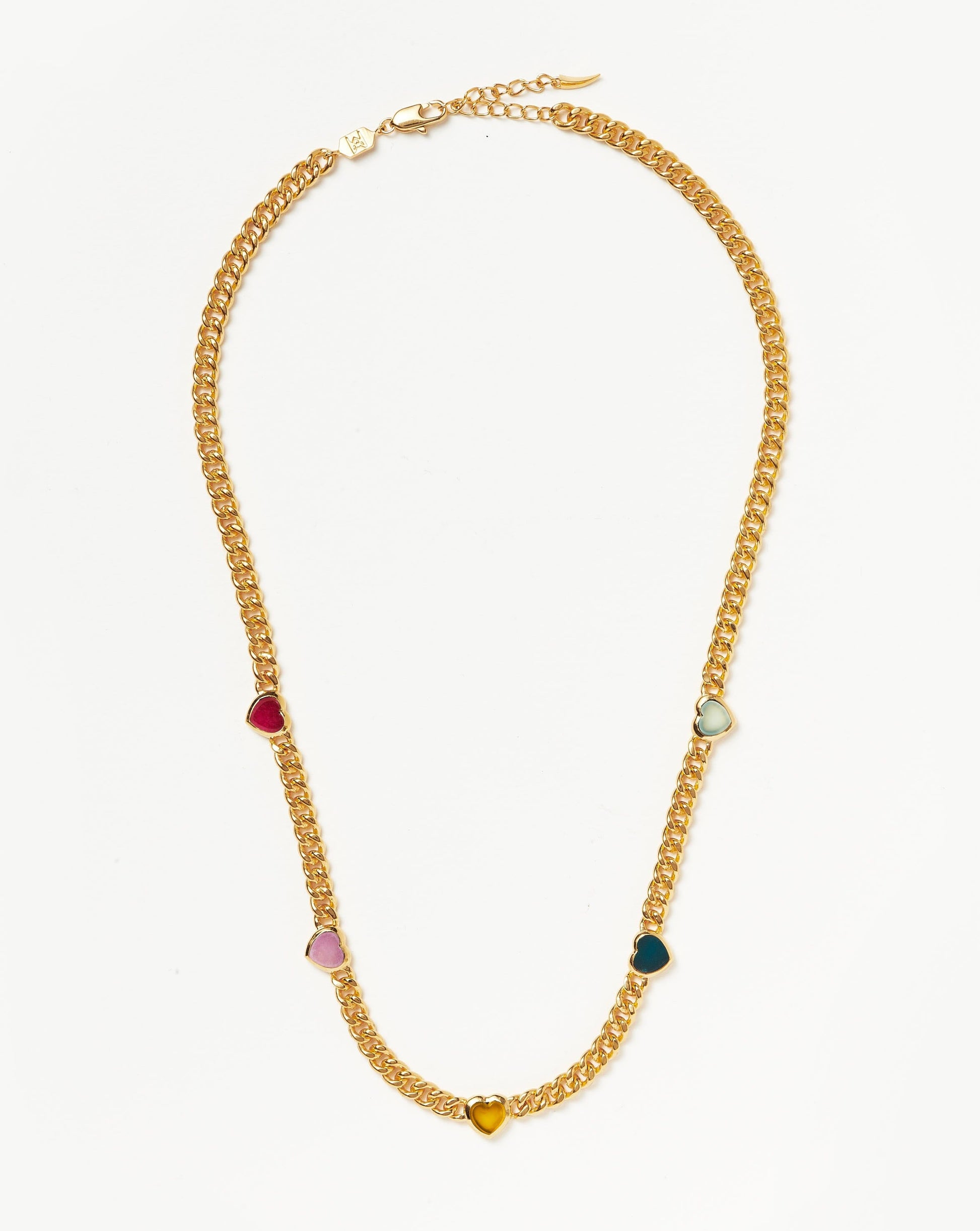 Jelly Heart Gemstone Charm Necklace | 18ct Gold Plated/Multi Quartz Necklaces Missoma 