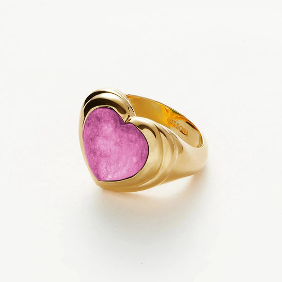 Jelly Heart Gemstone Ring | 18ct Gold Plated/Purple Quartz Rings Missoma 