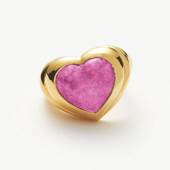Jelly Heart Gemstone Ring | 18ct Gold Plated/Purple Quartz Rings Missoma 
