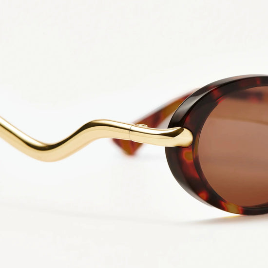 Jimmy Fairly Elvissa Oval Sunglasses | Gold Plated/Brown Tortoise Accessories Missoma 