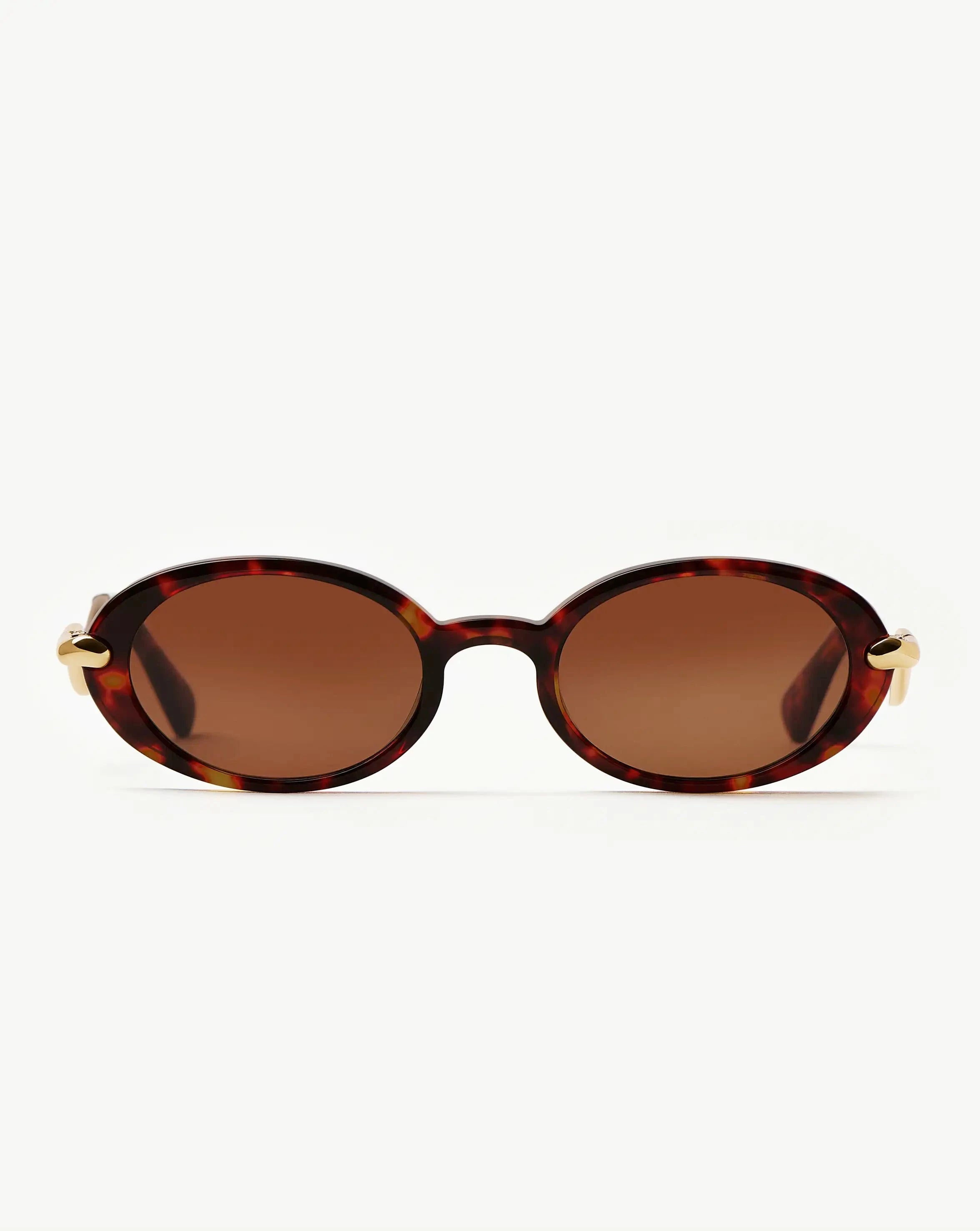 Jimmy Fairly Elvissa Oval Sunglasses | Gold Plated/Brown Tortoise Accessories Missoma 