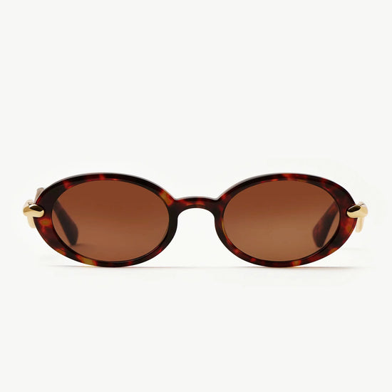 Jimmy Fairly Elvissa Oval Sunglasses | Gold Plated/Brown Tortoise Accessories Missoma 