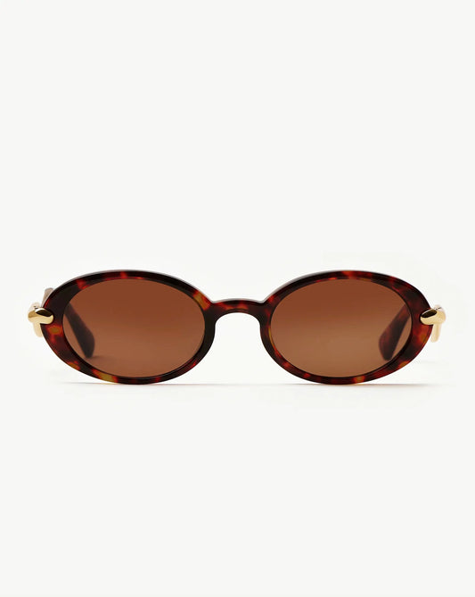Jimmy Fairly Elvissa Oval Sunglasses | Gold Plated/Brown Tortoise Accessories Missoma 