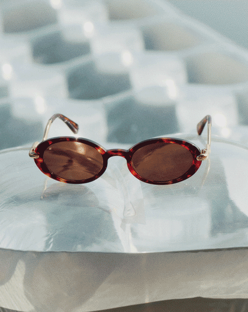 Jimmy Fairly Elvissa Oval Sunglasses | Gold Plated/Brown Tortoise Accessories Missoma 