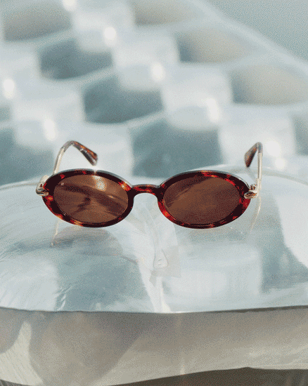 Jimmy Fairly Elvissa Oval Sunglasses | Gold Plated/Brown Tortoise Accessories Missoma 